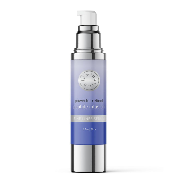 Peptides Serum for Face - Hydrating Collagen Boost Anti Aging Serum with Retinol for Fine Lines & Wrinkles by Luminositie (30ml, Vegan)