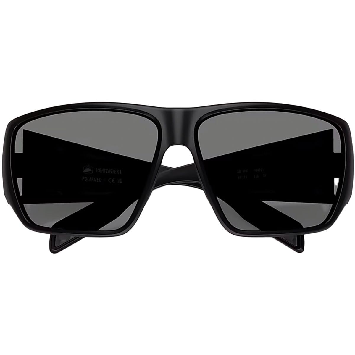 Native Eyewear Men's XD9047 Sightcaster II Rectangular Sunglasses, Matte Black/Grey Polarized, 64 mm