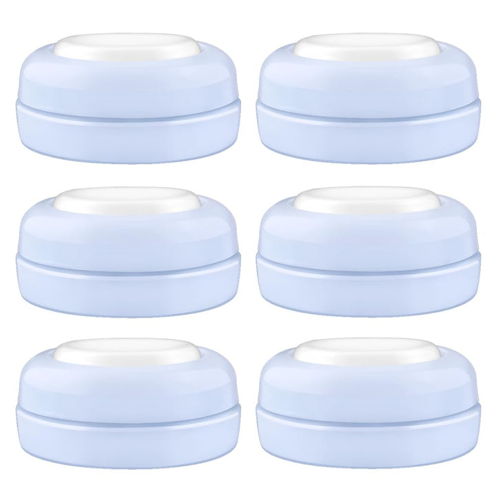 Maymom Screw Lids Aka Travel Caps with Rewritable Sealing Disc Compatible with Avent Bottle, Maymom Wide Mouth Bottles; Cap Replace Avent Natural Bottle Sealing Ring and Sealing Disc, 6pcs. (Blue)