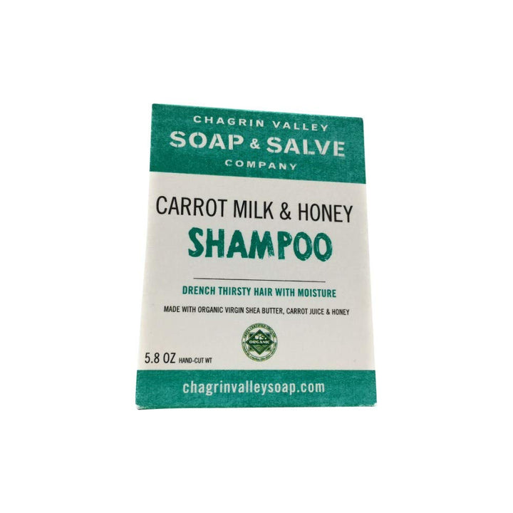 Chagrin Valley Soap & Salve Organic Natural Shampoo Bar (Carrot Milk & Honey, 1 Bar)