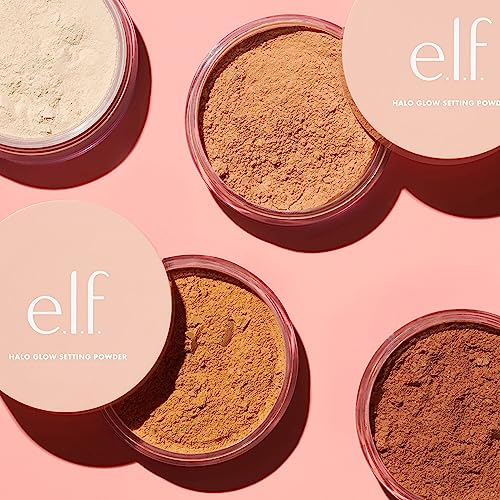e.l.f. Halo Glow Soft Focus Setting Powder, Silky Setting Powder For Creating Soft Glow Without Shine, Smooths Pores & Lines, Medium