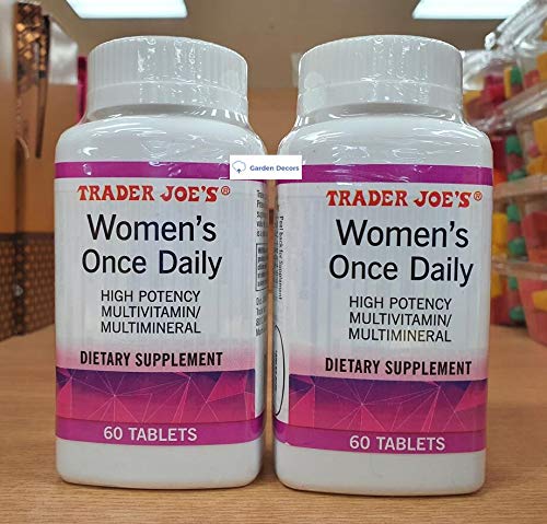 Trader Joe’s Women’s Once Daily High Potency Multivitamin/Multimineral 60 Tablets (Two Bottles)