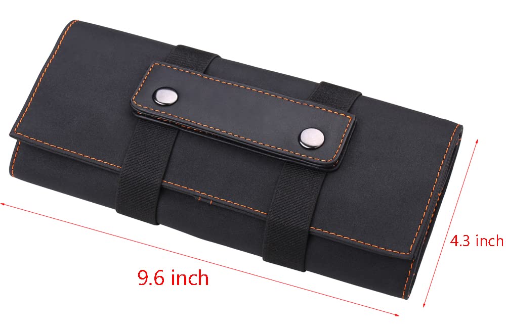 Hair Stylist Scissor Holder Pouch Cases for Hairdressers, Salon Tools Holster Bag, Soft Fabric Roll-Up Organiser