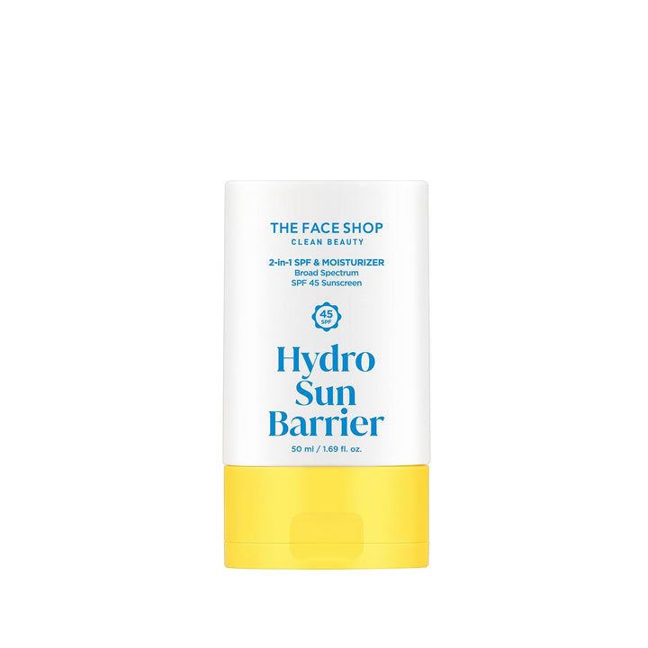 THE FACE SHOP Hydro Sun Barrier 2-in-1 Sunscreen & Moisturizer, Broad Spectrum SPF 45, Korean Sunscreen Skin care, Daily Hydrating Moisturizer for Face with Niacinamide, No White Cast