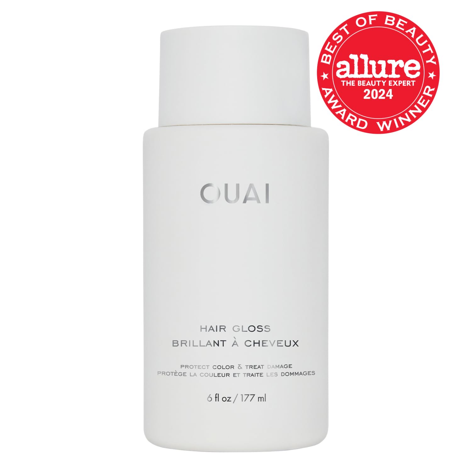 OUAI Hair Gloss - In-Shower Shiny Hair Treatment with Frizz Control - Heat Protectant Hair Glaze Infused with Hyaluronic Acid, Rice Water + Panthenol - Paraben, Phthalate & Sulfate Free (6 Oz)