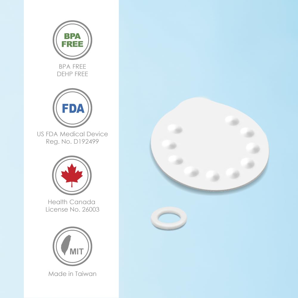 Replacement Parts for Medela Harmony Manual Pump; 4 O-Rings, 2 Membranes by Maymom
