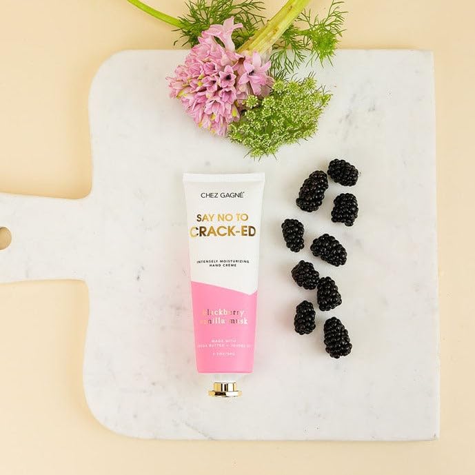 Chez Gagné Intensely Moisturizing Vegan Hand Cream (3.4oz) Jojoba Oil Cocoa Butter- Non-Greasy, Fast-Absorbing, Made In US - Say No To Crack-ed - Hand Crème (3.4oz, Blackberry Vanilla Musk)