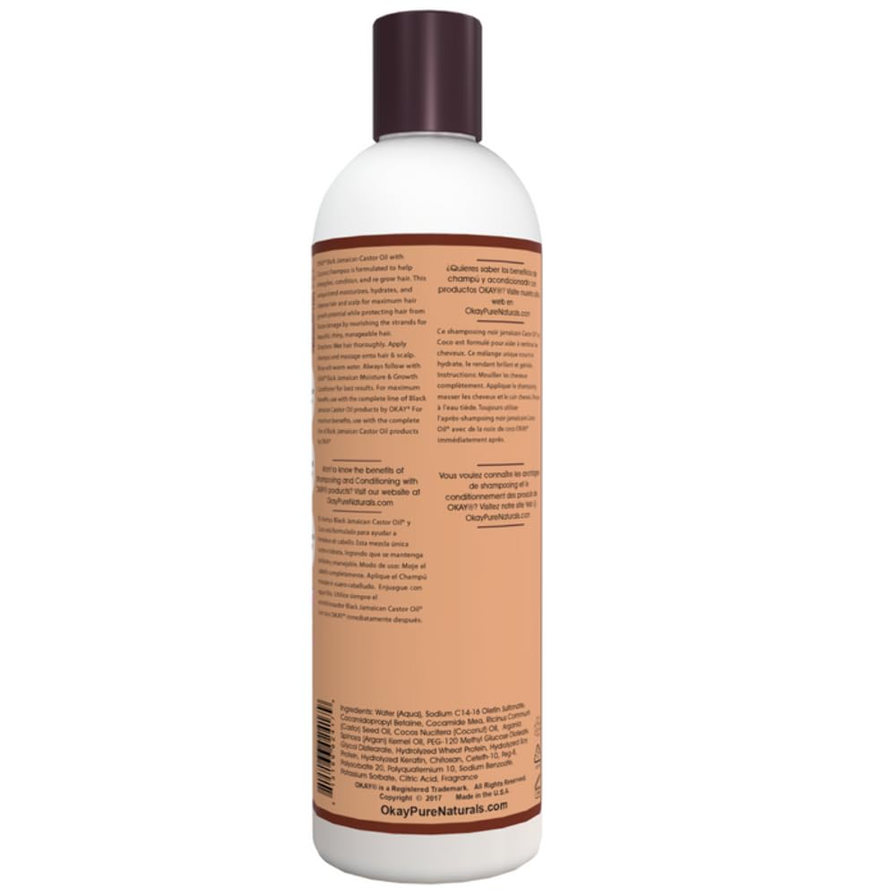 OKAY OKAY-BJCOCOC12 12 oz 355 ml Black Jamaican Castor Oil Coconut Curls Conditioner Moisture Growth