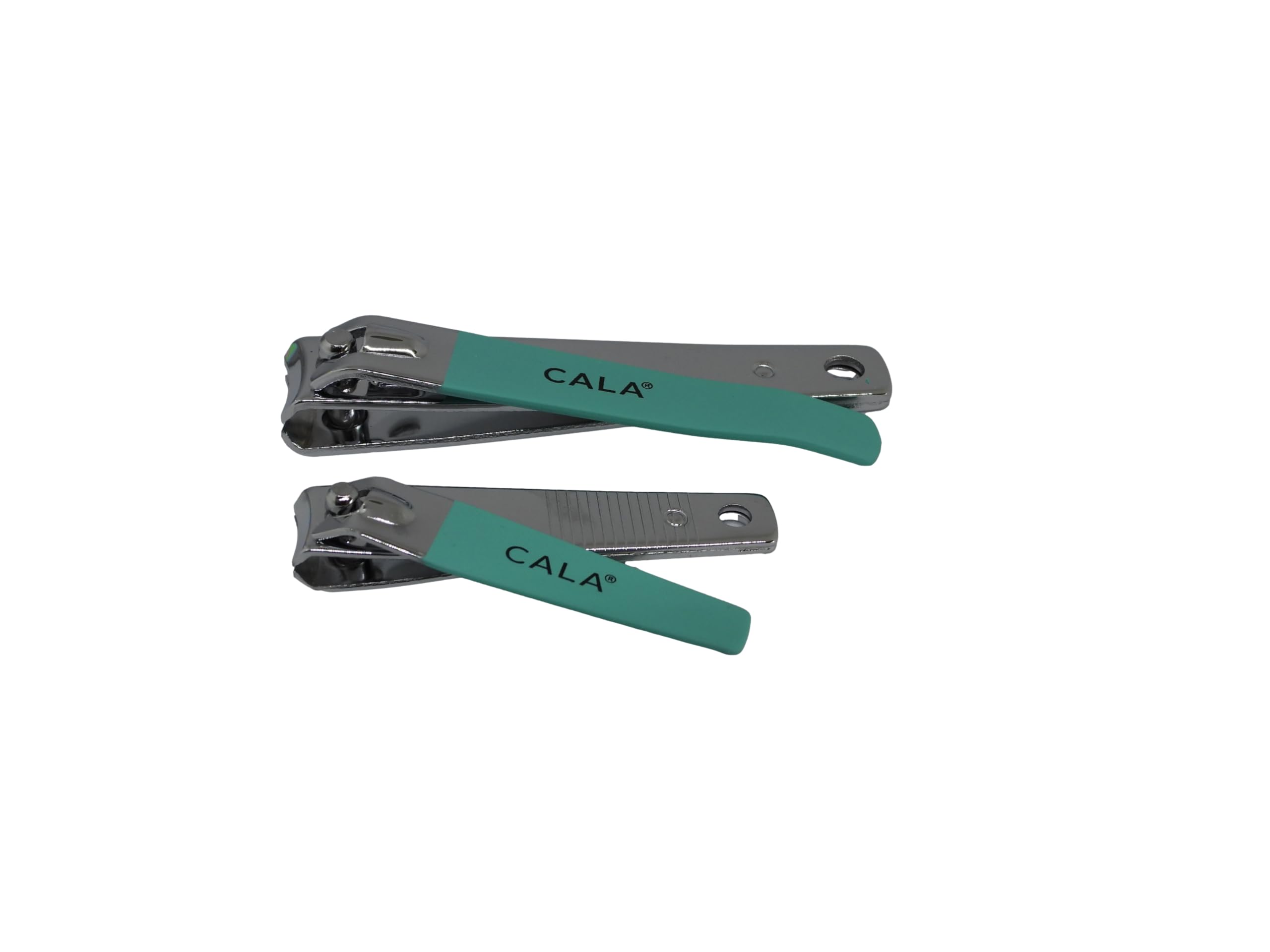 Cala Soft touch mint nail clipper duo