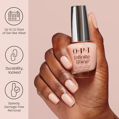 OPI Infinite Shine Shimmer Takes All | Sheer Soft White Shimmer Long Wear Gel Like Nail Polish | Vegan, Long Lasting, Streak Free
