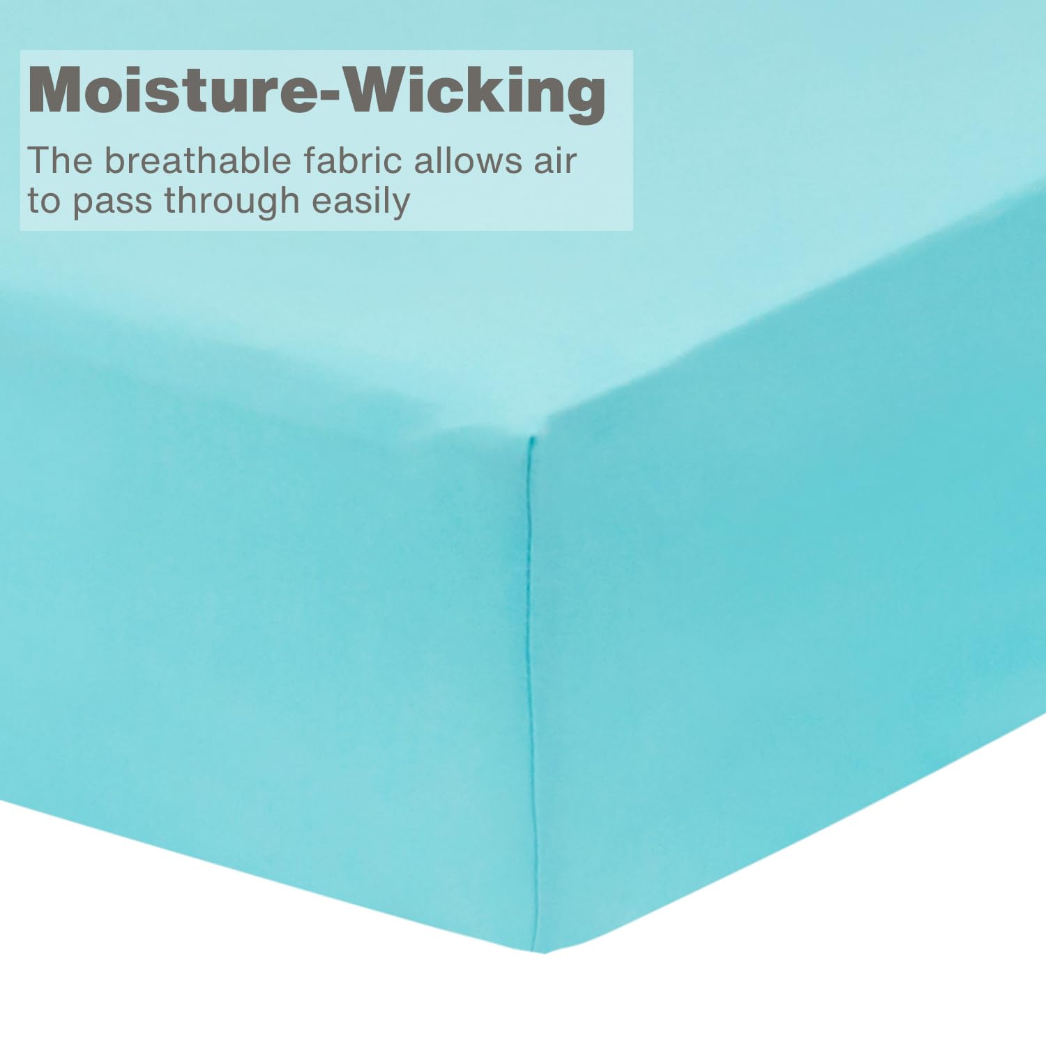 Everyday Kids 2 Pack Fitted Girls Crib Sheet, 100% Soft Breathable Microfiber Baby Sheet, Fits Standard Size Crib Mattress 28in x 52in, Nursery Sheet - Mermaid/Aqua