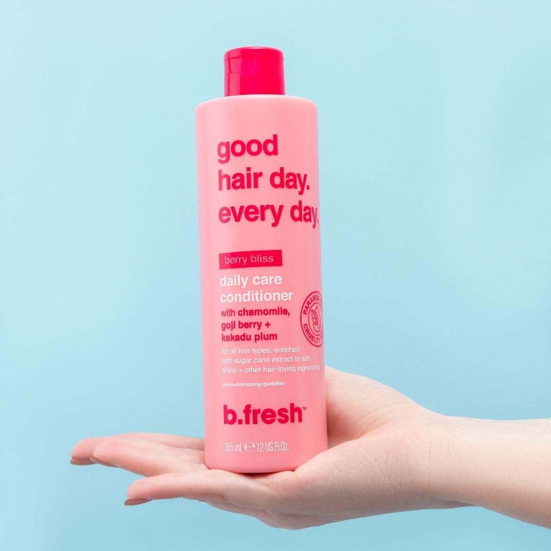 b.fresh Daily Care Conditioner | Good Hair Day. Everyday. - Daily Conditioning for All Hair Types, Enriched with Chamomile + Sugar Cane Extract for Shine, 12 Fl Oz