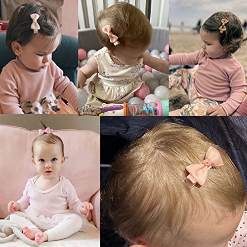 CÉLLOT Baby Hair Clips 50 Pieces 25 Colors in Pairs Baby Girls Fully Lined Bows Hair Pins Tiny 2 Hair Bows Alligator Clips for Girls Infants Toddlers
