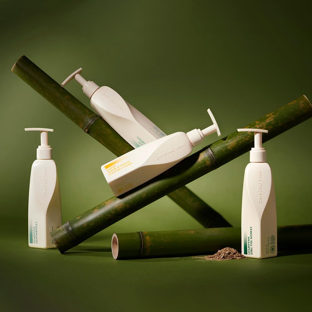 INNA ORGANIC LEMON TEA TREE SHAMPOO for Oily hair andScalp Organic Certified Clean Beauty, Vegan and Toxin-free, 8.3 fl.oz