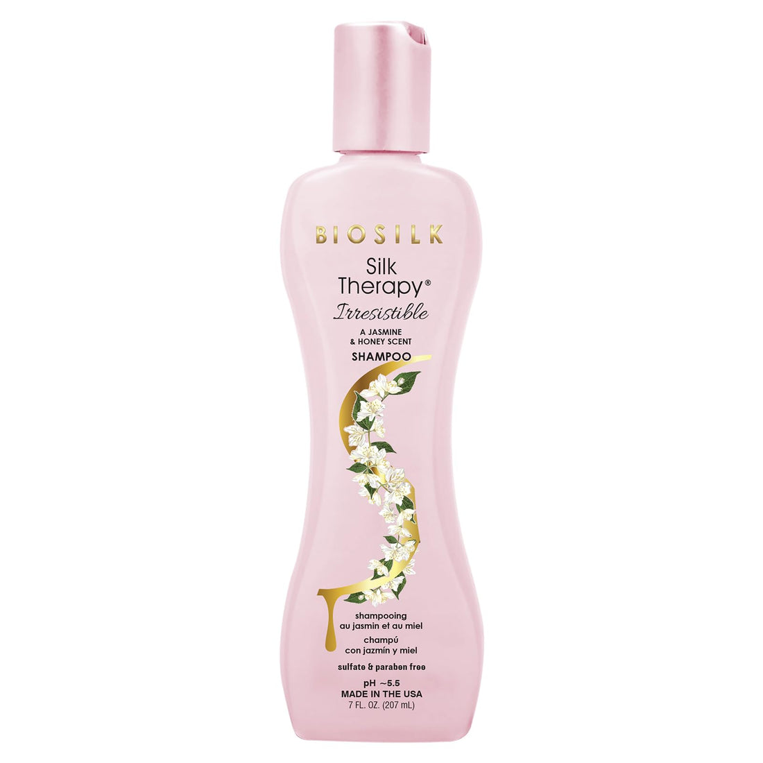 BioSilk Irresistible Collection Silk Therapy Shampoo, Cleanses & Removes Buildup, Jasmine & Honey Scent, Sulfate, Paraben, & Cruelty-Free, 7 Oz