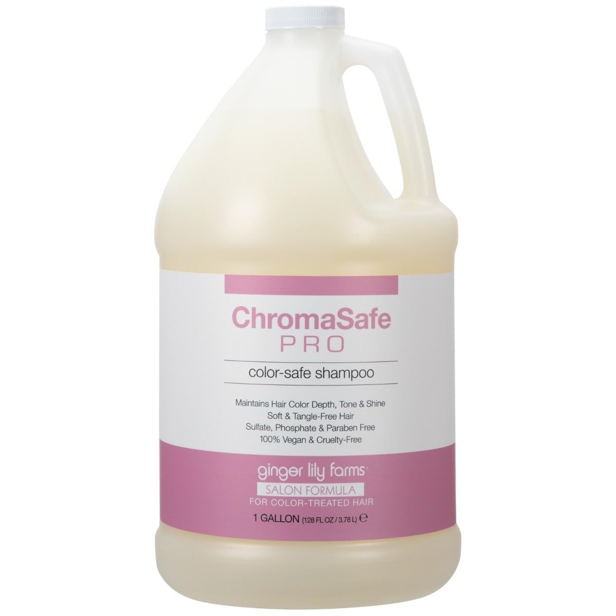 Ginger Lily Farms Salon Formula ChromaSafe Pro Color-Safe Shampoo for Color-Treated Hair, 100% Vegan & Cruelty-Free, 1 Gallon (128 fl oz) Refill