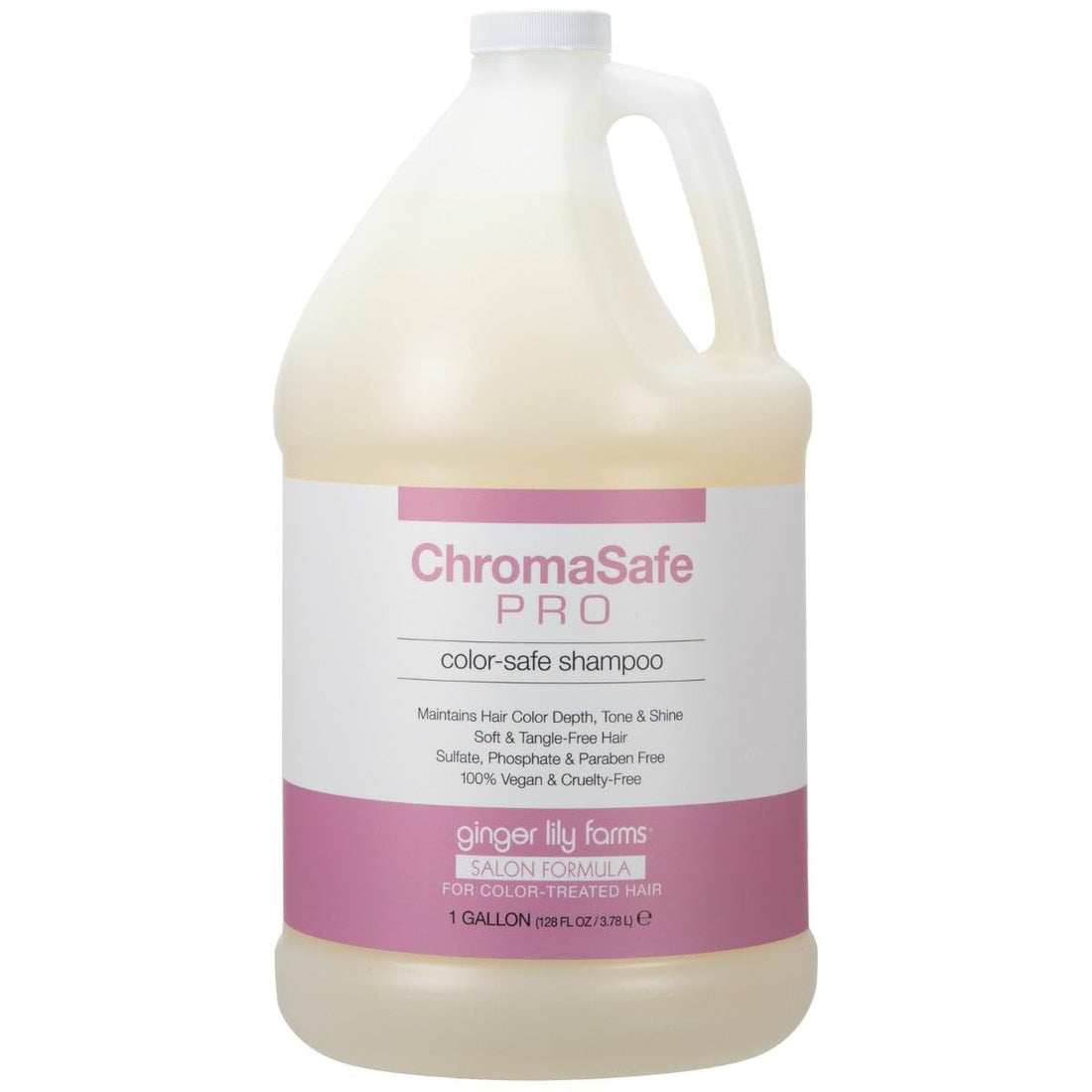 Ginger Lily Farms Salon Formula ChromaSafe Pro Color-Safe Shampoo for Color-Treated Hair, 100% Vegan & Cruelty-Free, 1 Gallon (128 fl oz) Refill