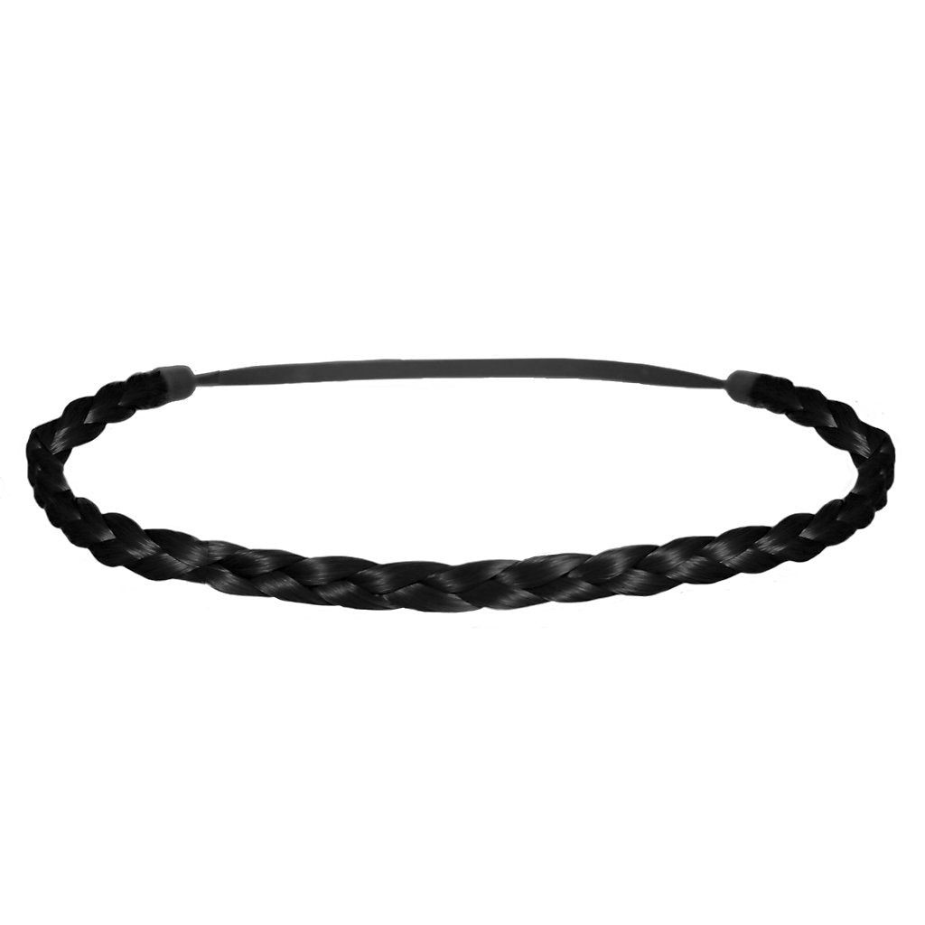 Mia Beauty Thin Braidie Head Band, Black, 0.05 Ounce