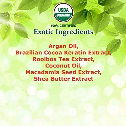 Giovanni Organic 2Chic Brazilian Keratin & Argan Oil Leave-In Conditioning & Styling Spray with No Parabens, No Sulphates, No Mineral Oil, No Colours, No PEG, USDA Certified Organic 118ml