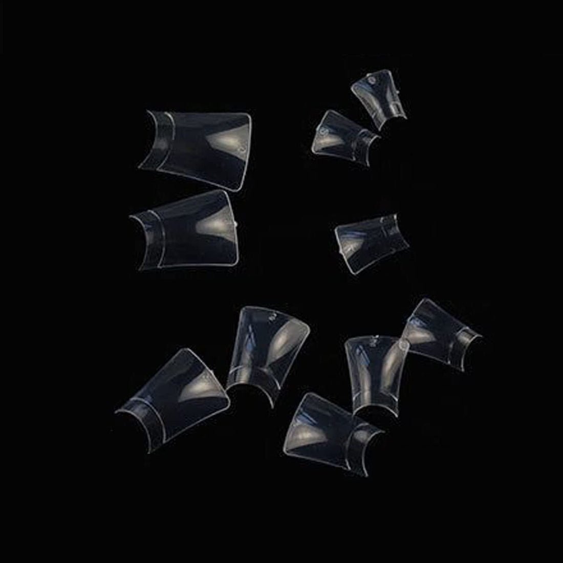 500 pcs Clear Crystal Duck Feet Style Duck Nail Tips Wide French False Nail Tips Acrylic Nail by enForten