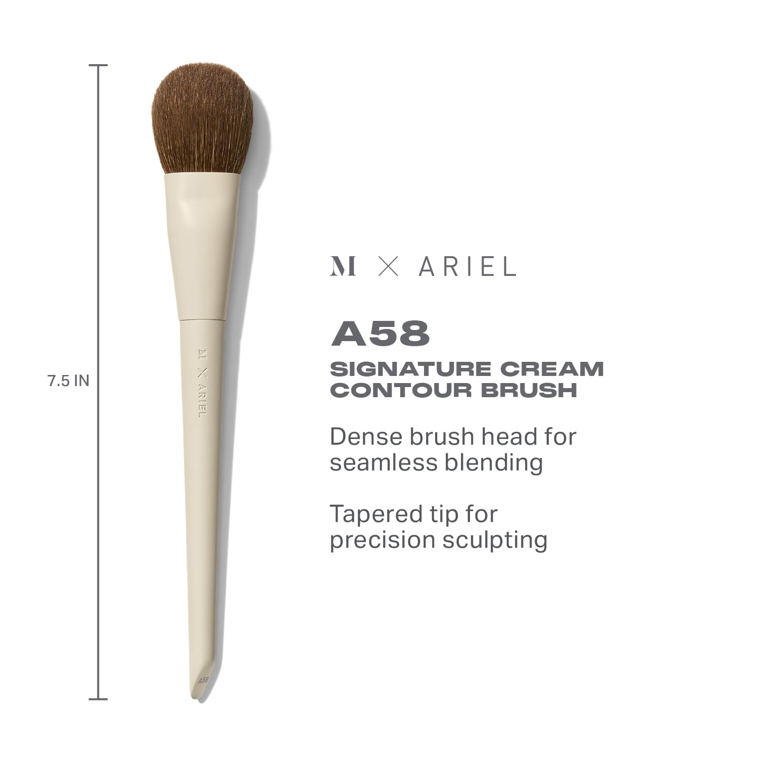 Morphe x Ariel Sunkissed Skin Duo - Makeup Brush Set Including A24 Signature Foundation & A58 Cream Contour Brushes - Professional Makeup Tools for Flawless Blending & Sculpting (2 Piece Set)