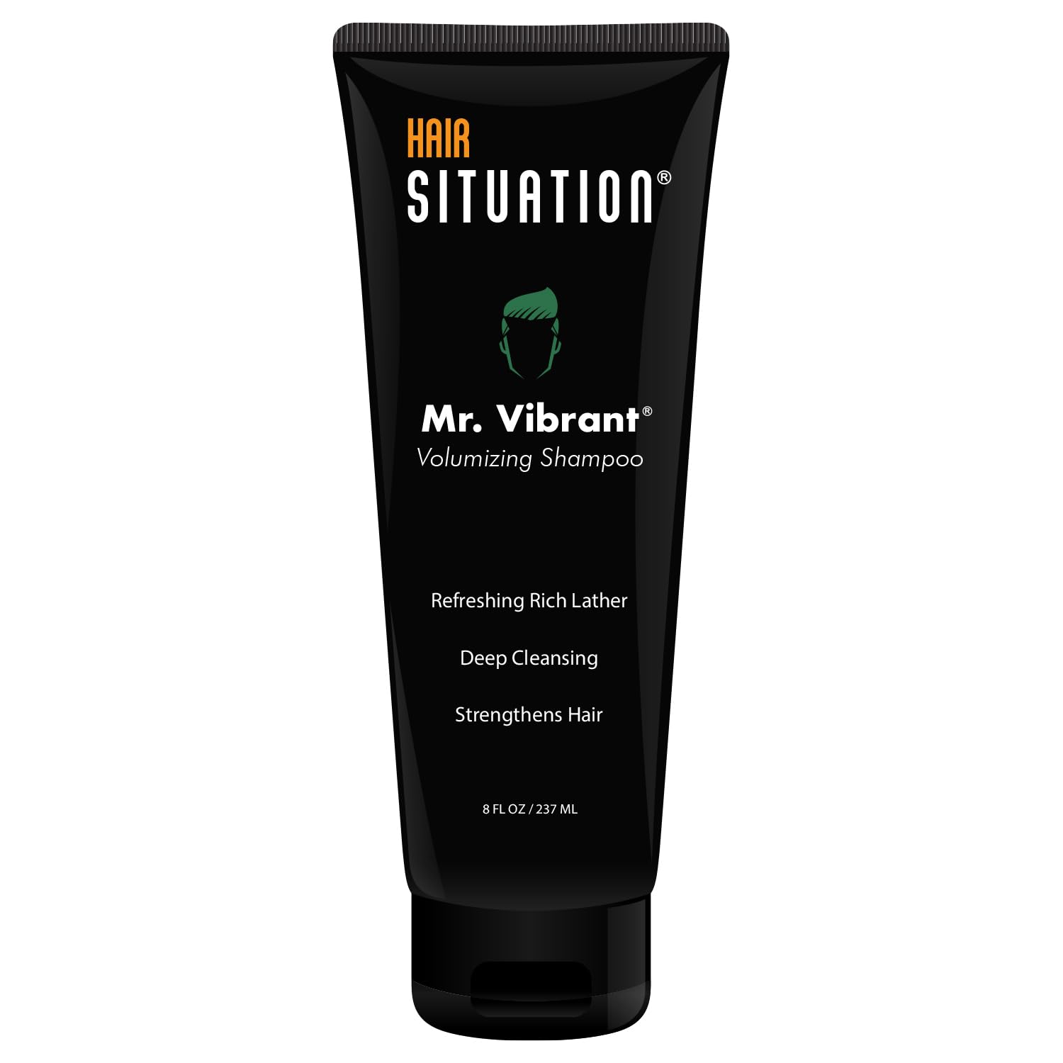 Mr. Vibrant Volumizing Mens Shampoo –Deep Cleansing, Hair Strengthening & Nutrient-Rich Formula: With Biotin, Vitamin A, E, B5 & B6, Tea Tree Oil & More. Free of Sulfates & Parabens