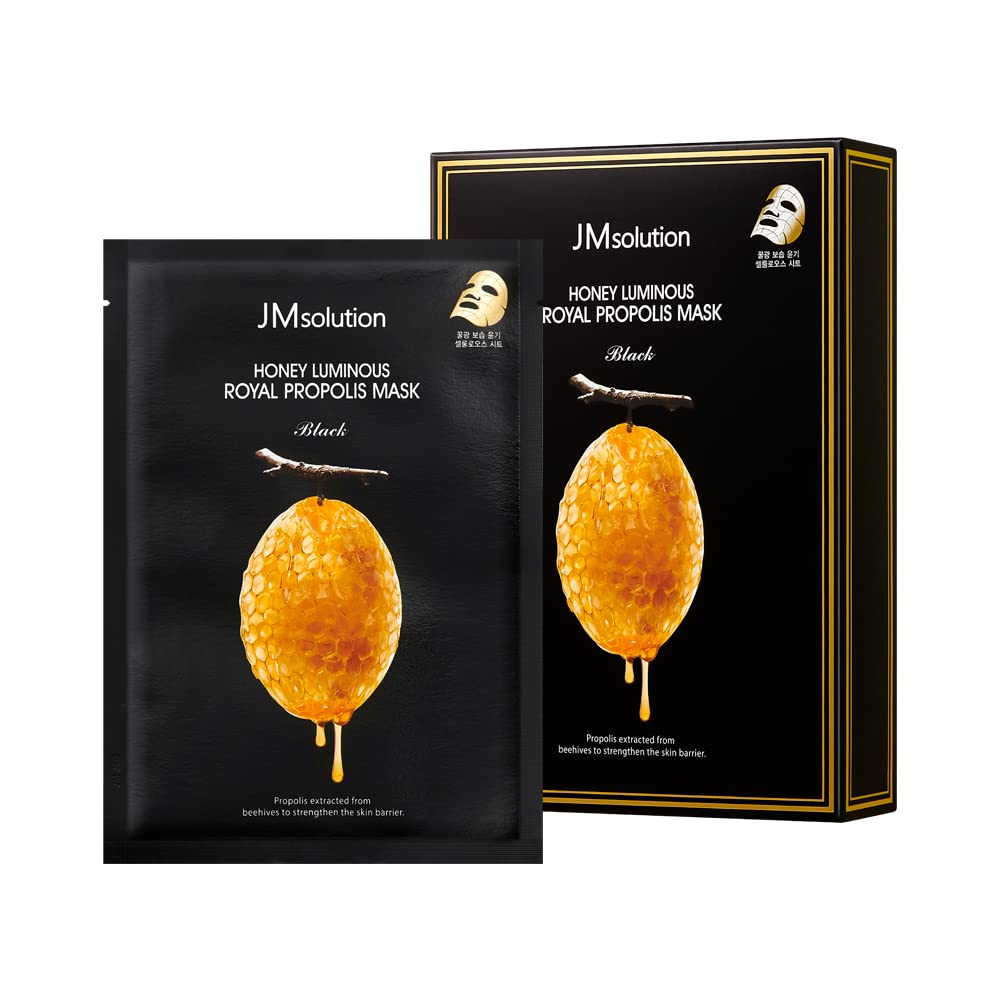 ãâ‚¬â€JMsolutionãâ‚¬â€¢ Honey Luminous Royal Propolis Mask / Korea Facial Mask / 30ml X 10PCS / Honey Mask Sheet / Giving Skin Glow & Elasticity