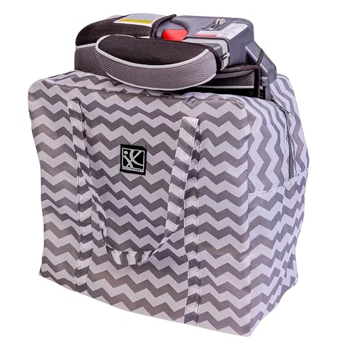 J.L. Childress Go-Go Travel Bag for Backless Booster Seats and Compact Strollers - Fits gb Pockit and BabyZen Yoyo - Booster Seat Travel Bag - Chevron