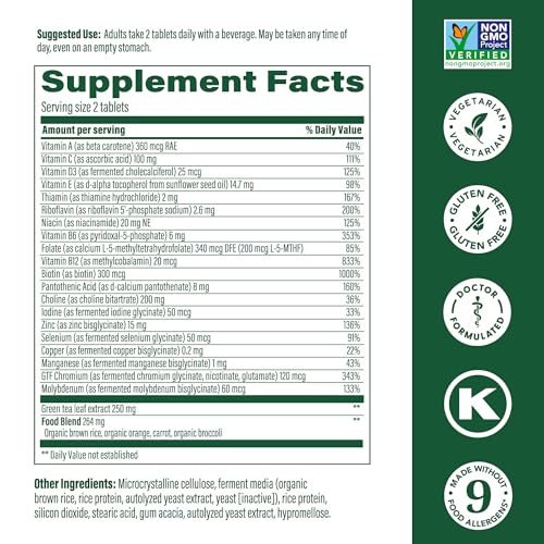 MegaFood Women's 55+ Advanced Multivitamin for Women - Doctor-Formulated with Choline, Vitamin D3, Vitamin B12, Biotin - Plus Real Food - Optimal Aging, - Vegetarian - 60 Tabs (30 Servings)