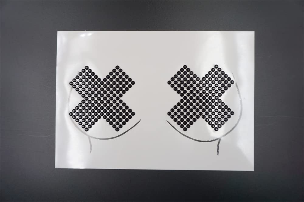 Gold Star-Shaped Mirror Body Jewels gem Rave Festival Rhinestone Face Body Jewelry Stick On Crystal Tattoo Nipple Chest Crystal Body Gem Rhinestone Nipple Pasties(Gold)