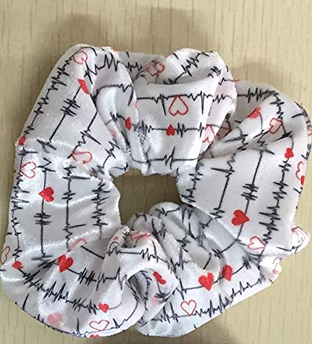 Infinity Collection Nurse Scrunchie, Nurse Accessories, EKG Nurse Hair Ties, Nursing Elastics Make Perfect Nurses Gift