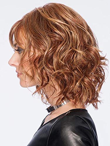 Tousled Bob Wig Color SS25 Ginger Blonde - Hairdo Wigs 11 Long Side Shoulder Length Feather Bangs Tru2Life Heat Friendly Synthetic Flat Iron Curl
