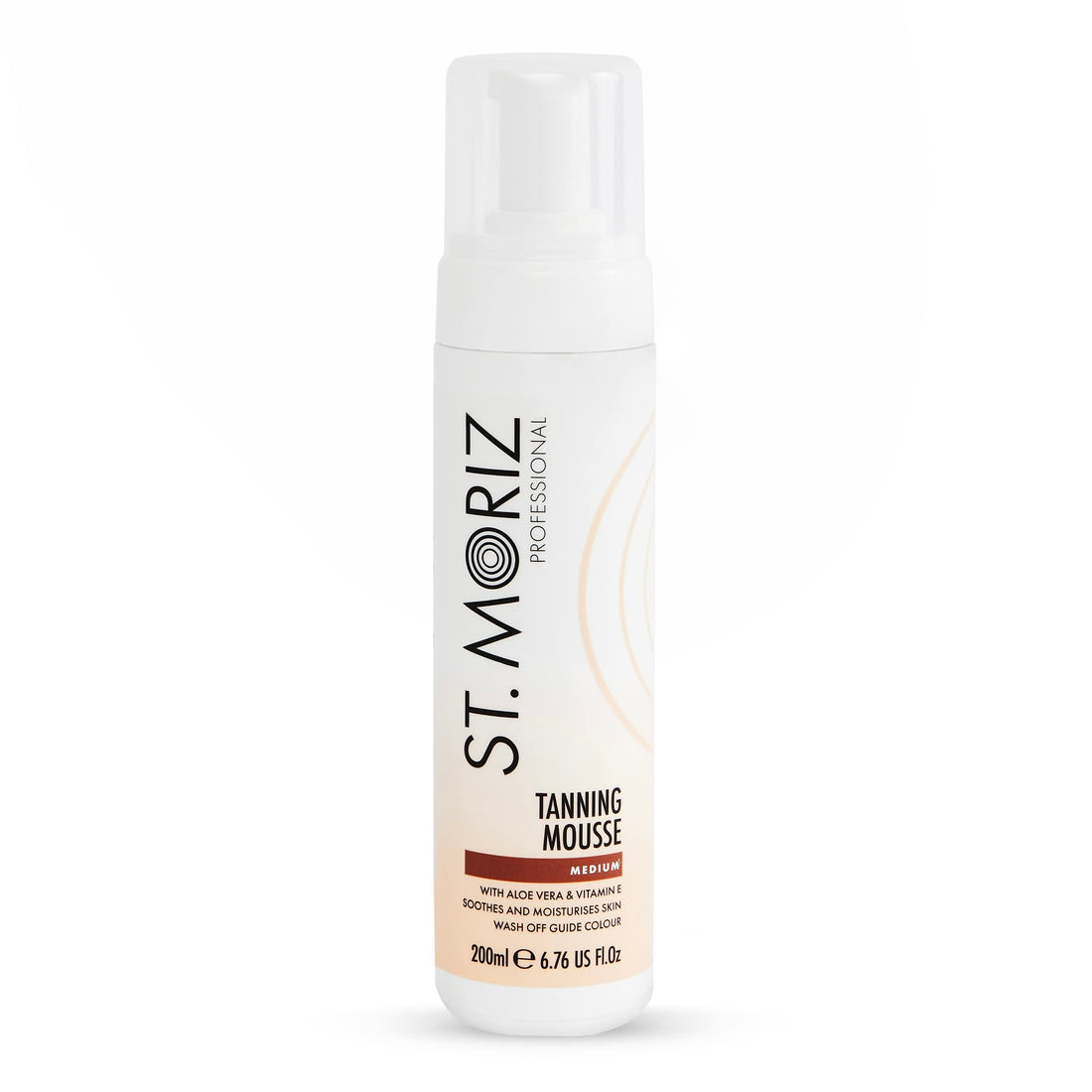 St Moriz Professional Medium Self Tanner Mousse - Sunless Instant Self Tanning Foam for a Golden, Natural Looking Fake Tan - Moisturizing Tanner – With Aloe Vera & Vitamin E - Vegan (6.76 fl oz)