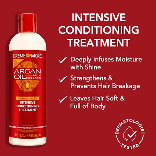 Creme of Nature, Argan Oil for Hair, Intensive Conditioning Treatment, Argan Oil of Morocco, Moisturizing Hair Care, 15.2 Fl Oz