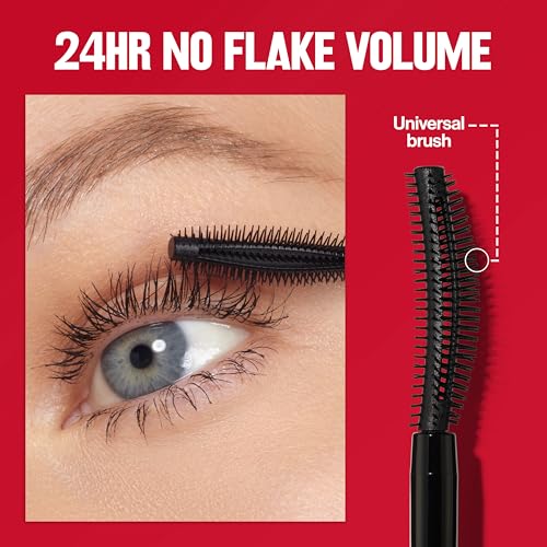 Revlon ColorStay Full Time Waterproof Mascara, Volumizing Eye Makeup, 24 Hour Wear, Smudge-Proof, Flake-Proof, 411 Blackest Black, Waterproof