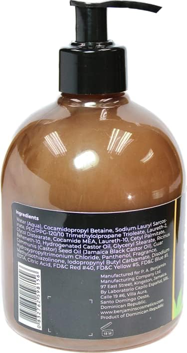 Benjamins Cosmetics Moisturizing Shampoo with Jamaican Black Castor Oil