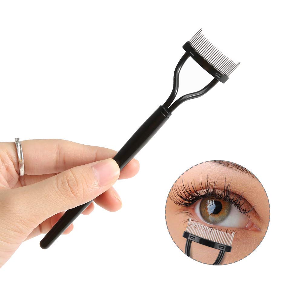 Docolor Eyelash Comb Curlers Makeup Mascara Applicator Eyebrow Grooming Brush Tool