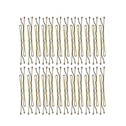 Kitsch Mini Bobby Pins, Hair Pins for Thin Hair, Small Bobby Pins for Girls Hair Accessories, Blonde Bobby Pins for Thick Hair, Hairpins, Bobby Pins Blonde Hair, 45 pcs (Brown)