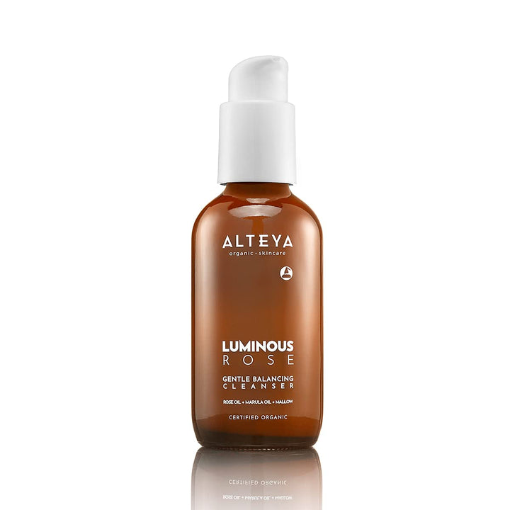 Alteya Organics Gentle Brightening Cleanser NaTrue Certified Organic Skin Care 6.8 Fl Oz/200 mL Rose & Mullein Award-Winning Face Wash