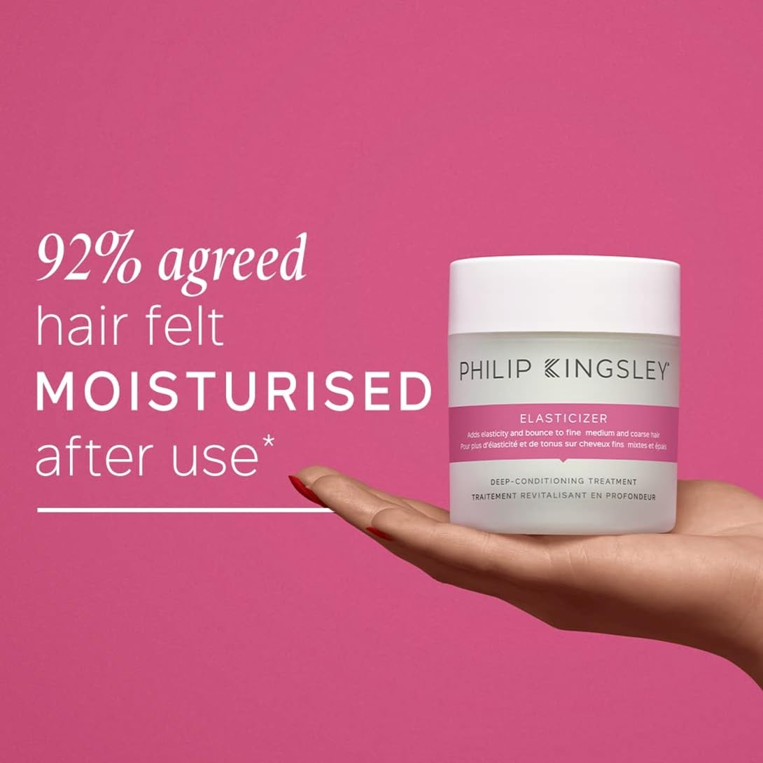 PHILIP KINGSLEY Elasticizer Deep-Conditioning Hair Mask Repair Treatment for Dry Damaged Colored Bleached All Hair Types Deeply Conditions Adds Bounce and Shine, 5.07 oz