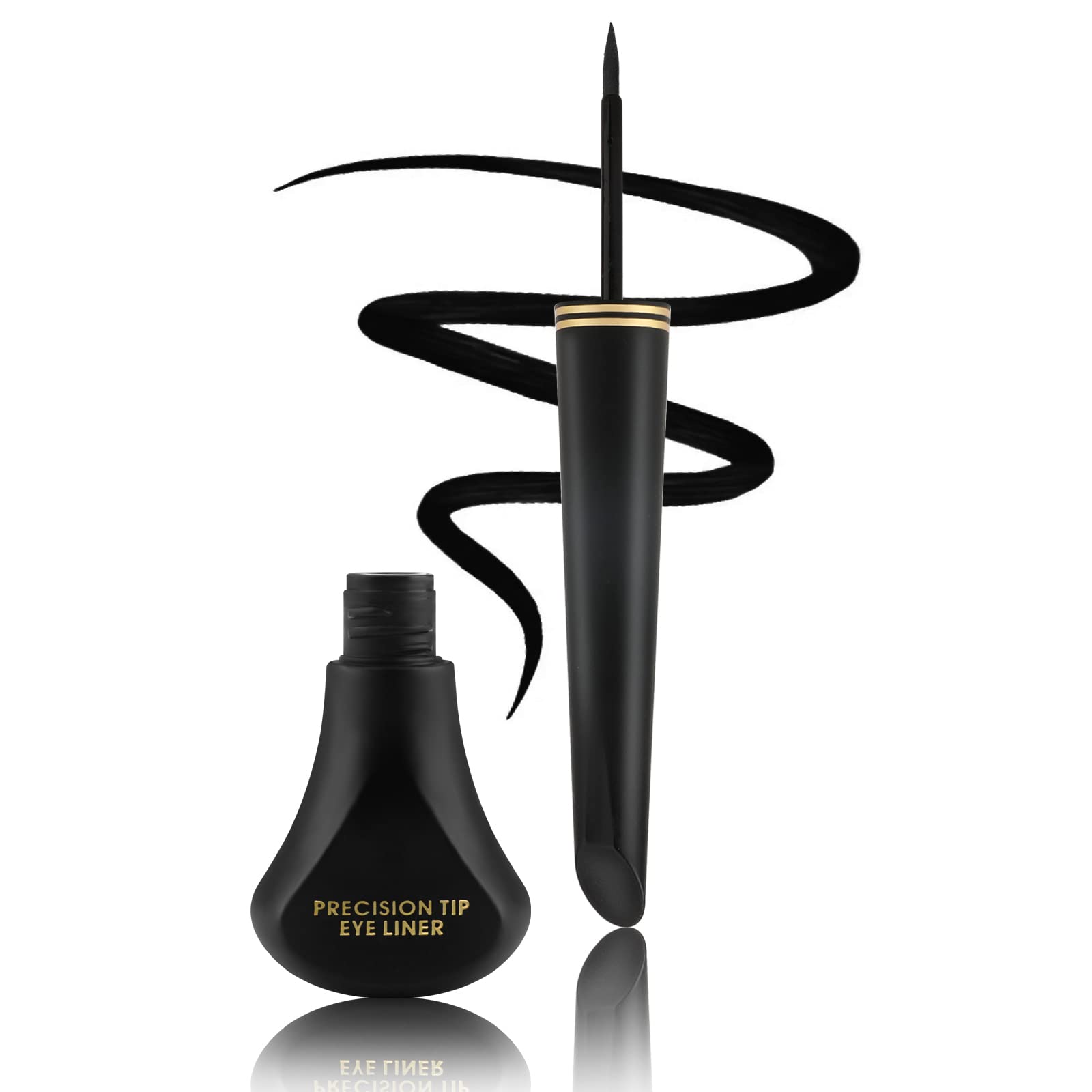 Boobeen Black Ink Liner, Liquid Eyeliner Makeup Waterproof Eyeliner Pen Long Lasting, Precision Brush Tip, Goes on Smoothly