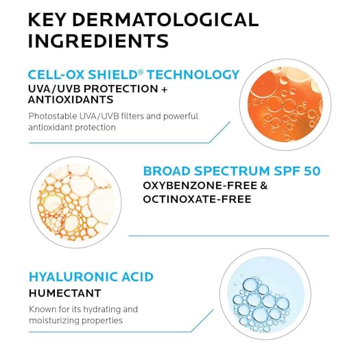 La Roche Posay Anthelios UV Hydra Sunscreen SPF 50, Daily Hydrating Sunscreen for Face with Hyaluronic Acid and Vitamin E, Broad Spectrum Invisible SPF Protection, Anti Aging, Fragrance Free