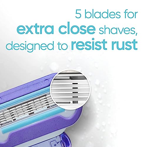 Gillette Venus Extra Smooth Swirl Razors for Women, 1 Venus Razor, 4 Razor Blade Refills, Flexiball Handle for a Close, Smooth Shave