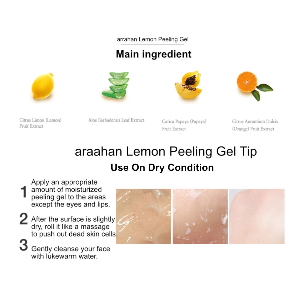Arrahan Lemon Peeling Gel 180ml / 6.09 fl.oz Skin Care Moisturizing Gel