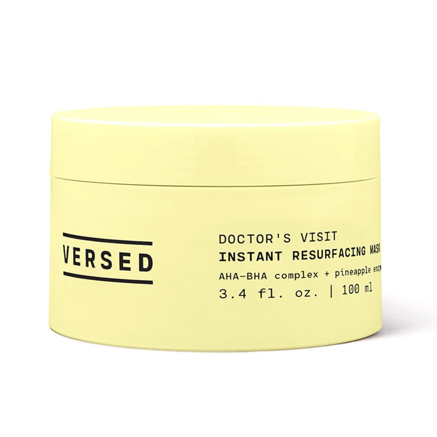 Versed Doctor’s Visit Exfoliating Face Mask, Jumbo - AHA BHA Facial Exfoliant, Pore Minimizer + Skin Resurfacing Enzyme Mask - Moisturizing, Smoothing + Brightening Vegan Skincare (3.4 Fl Oz)