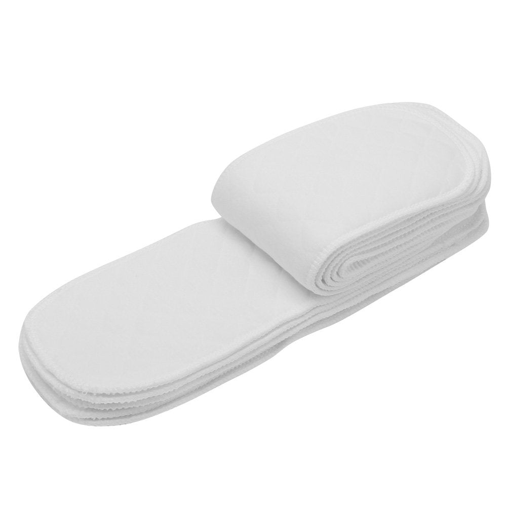 10PCS Reusable Nappy Liners - Adult Washable Layers Soft Incontinence Cloth Diaper Insert Liner Nappy Pad Baby Cotton Fiber Inserts for Cloth Diapers (6 Layers)