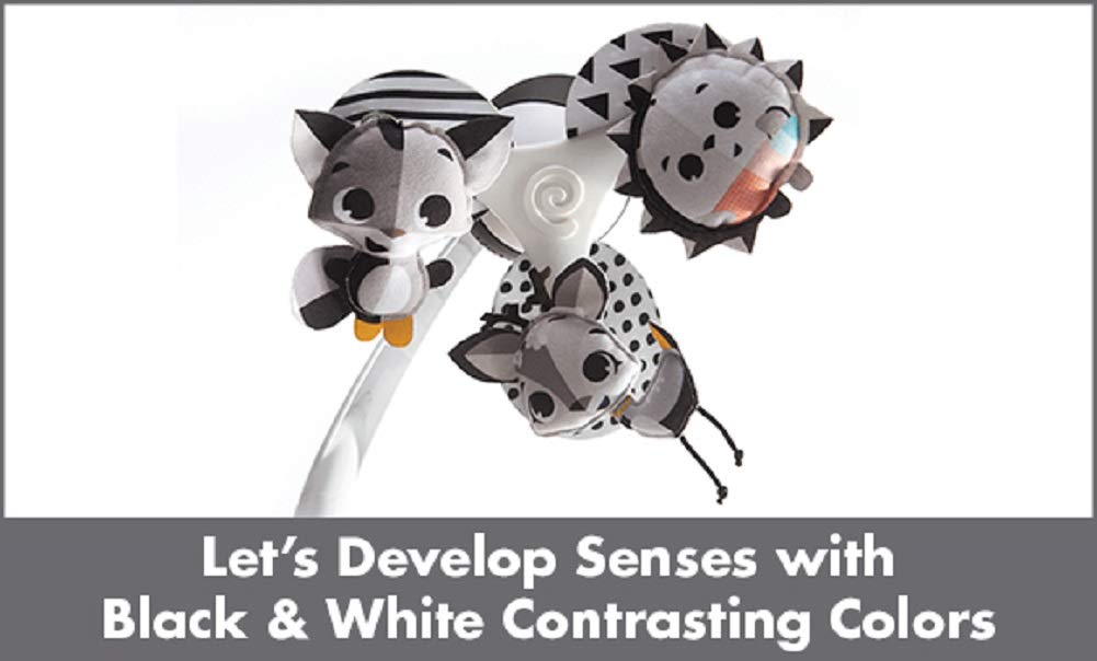 Tiny Love Take Along Baby Mobile for Crib, Newborn Baby Toys, Magical Tales, Black/White, 1 Count