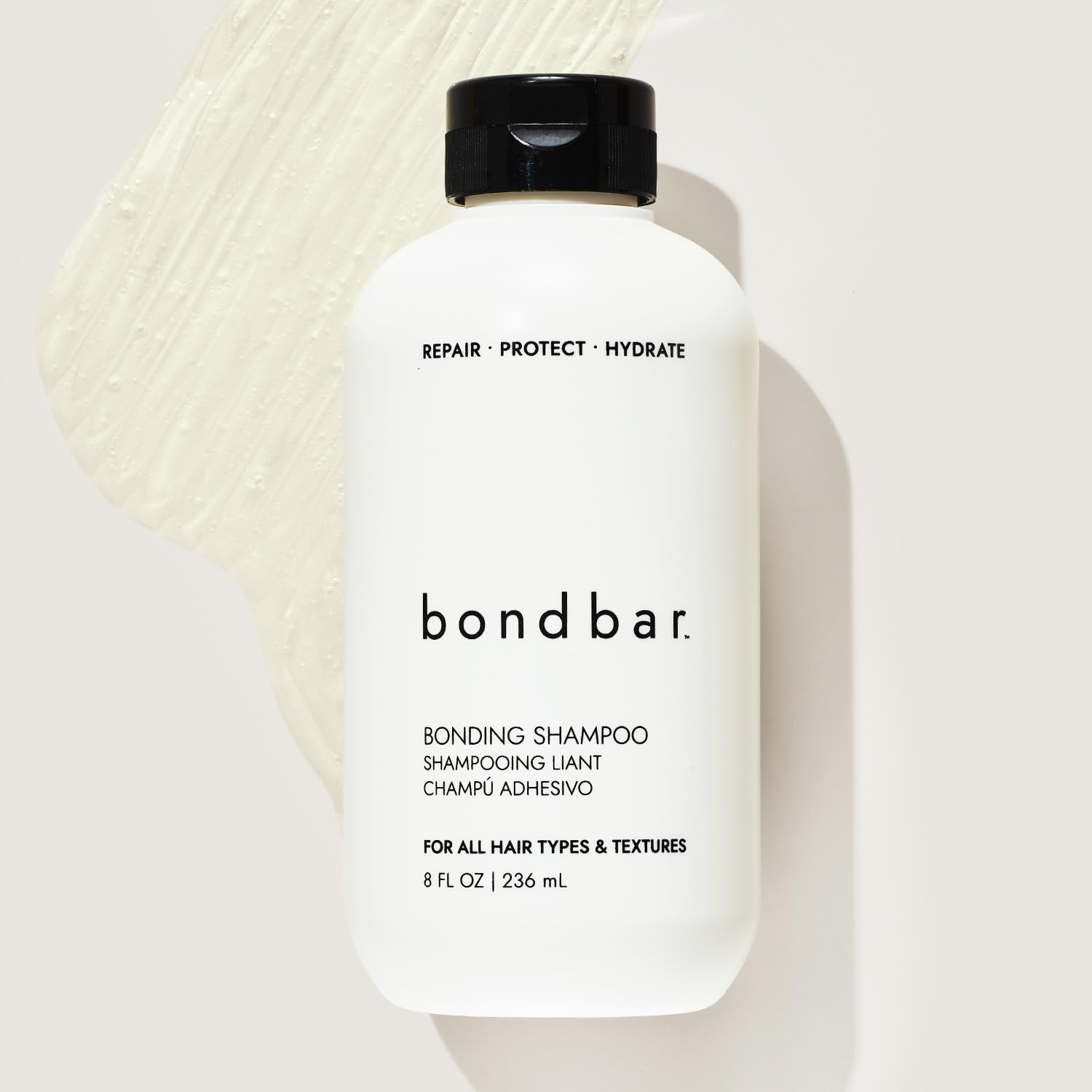 Bondbar Repairing Shampoo, Protects, Strengthens & Hydrates All Hair Types & Textures, Prevents Flyaways & Frizz, Adds Moisture& Shine, Vegan, CrueltyFree, 8 Fl. Oz.