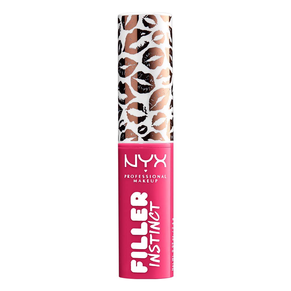 NYX Professional Makeup Filler Instinct Plumping Lip Color, Lip Balm, Glossy - Juicy Pout (Cherry Red)