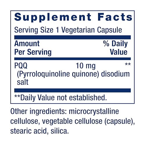 Life Extension PQQ Caps – Pyrroloquinoline Quinone, 10 mg – Promotes the Growth of New Mitochondria, ATP, Energy Support – Gluten-Free, Non-GMO, Vegetarian – 30 Capsules